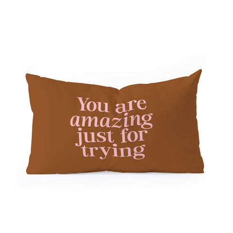 June Journal You Are Amazing Oblong Throw Pillow