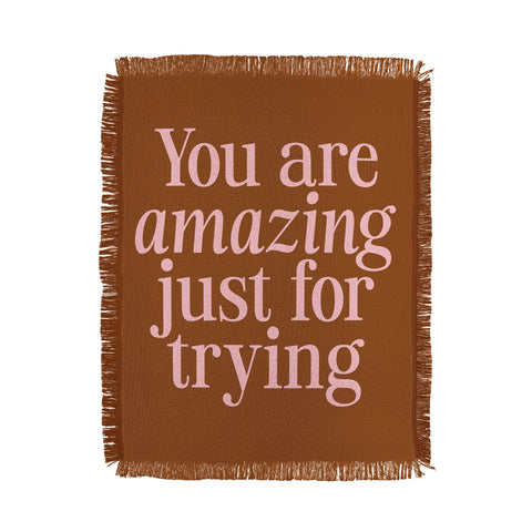 June Journal You Are Amazing Throw Blanket
