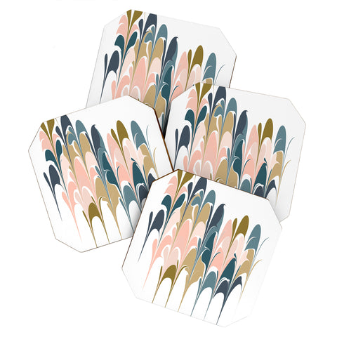 June Journal Zen Abstract Shapes Coaster Set