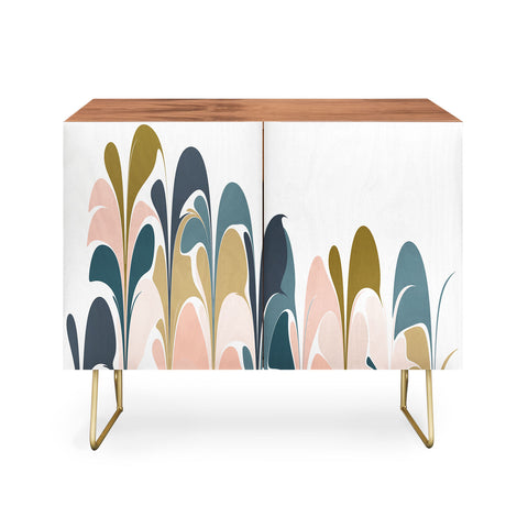 June Journal Zen Abstract Shapes Credenza