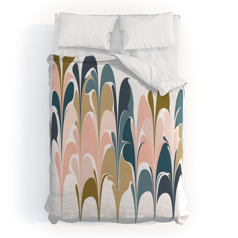 June Journal Zen Abstract Shapes Duvet Cover