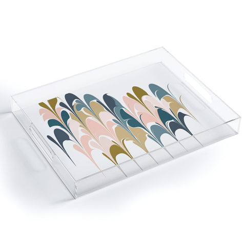June Journal Zen Abstract Shapes Acrylic Tray