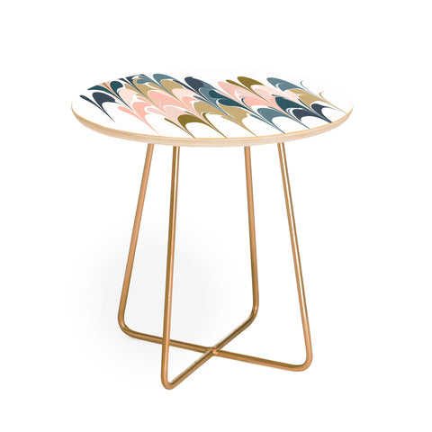 June Journal Zen Abstract Shapes Round Side Table