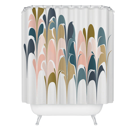 June Journal Zen Abstract Shapes Shower Curtain