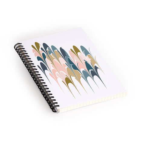 June Journal Zen Abstract Shapes Spiral Notebook