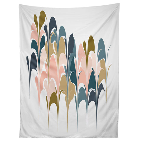 June Journal Zen Abstract Shapes Tapestry