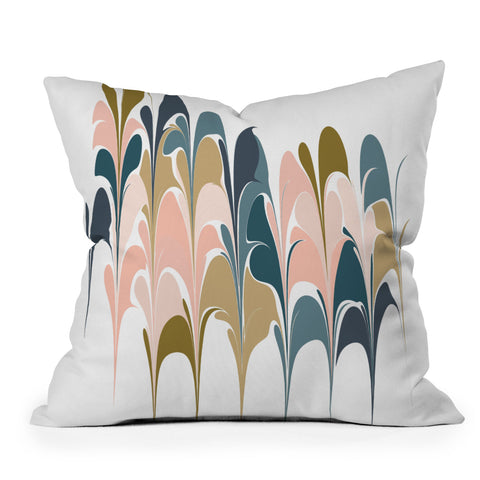 June Journal Zen Abstract Shapes Throw Pillow