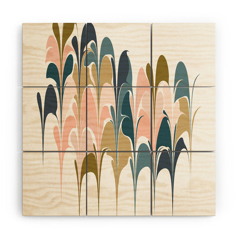 June Journal Zen Abstract Shapes Wood Wall Mural