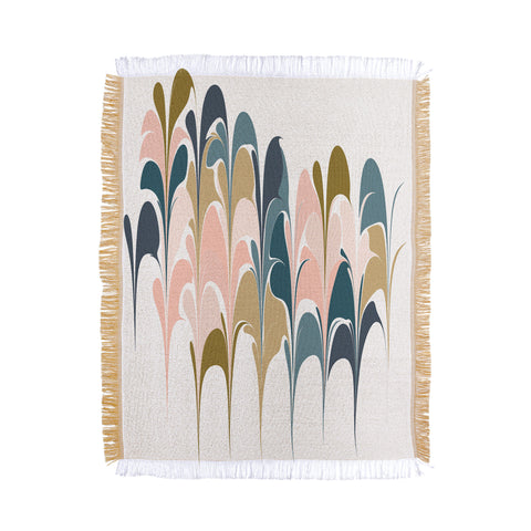 June Journal Zen Abstract Shapes Throw Blanket