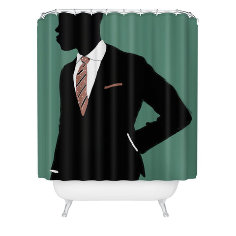 justin shiels Business Casual Shower Curtain