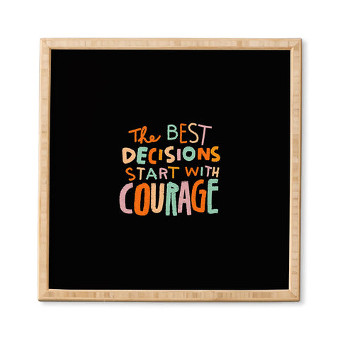 justin shiels Courage Framed Wall Art
