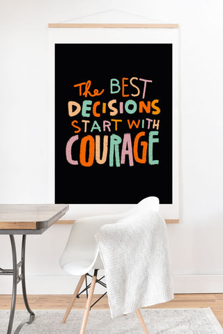 justin shiels Courage Art Print And Hanger