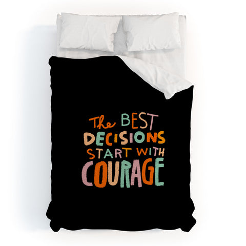 justin shiels Courage Duvet Cover