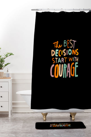 justin shiels Courage Shower Curtain And Mat