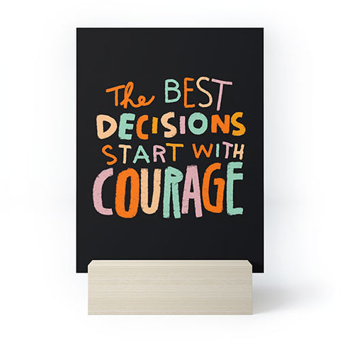 justin shiels Courage Mini Art Print