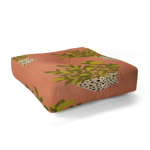 justin shiels Im Really into Plants Now Floor Pillow Square