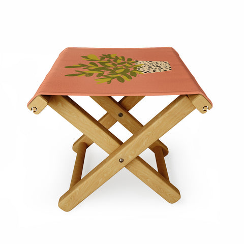 justin shiels Im Really into Plants Now Folding Stool