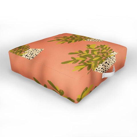 justin shiels Im Really into Plants Now Outdoor Floor Cushion