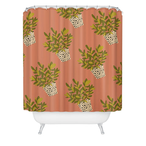 justin shiels Im Really into Plants Now Shower Curtain