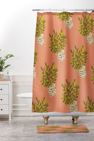 justin shiels Im Really into Plants Now Shower Curtain And Mat