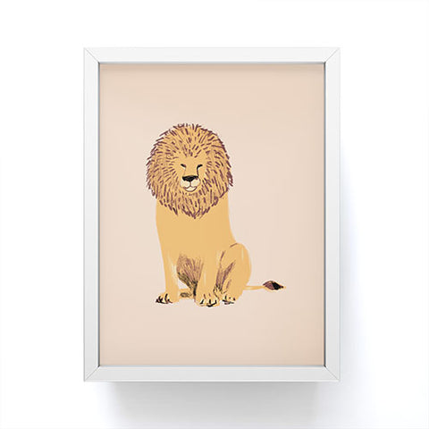 justin shiels Lions Mane Framed Mini Art Print