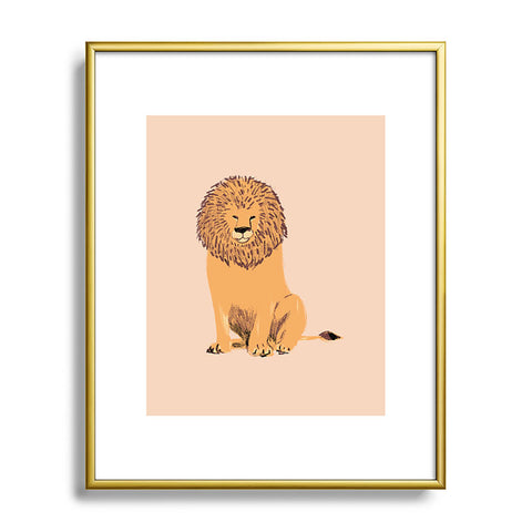 justin shiels Lions Mane Metal Framed Art Print