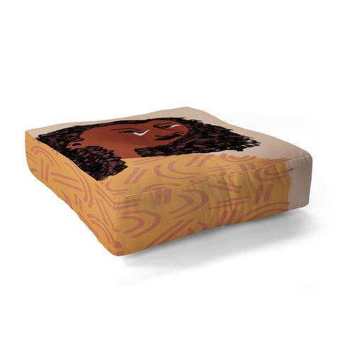 justin shiels No Backwards Steps Floor Pillow Square