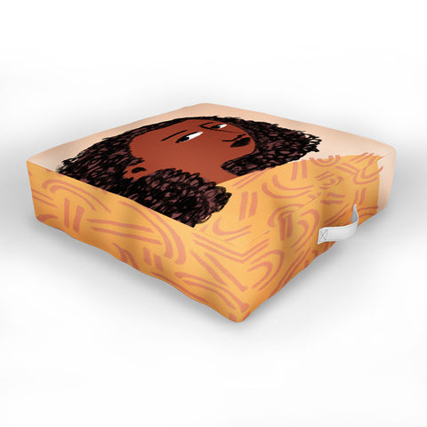 justin shiels No Backwards Steps Outdoor Floor Cushion