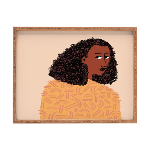 justin shiels No Backwards Steps Rectangular Tray