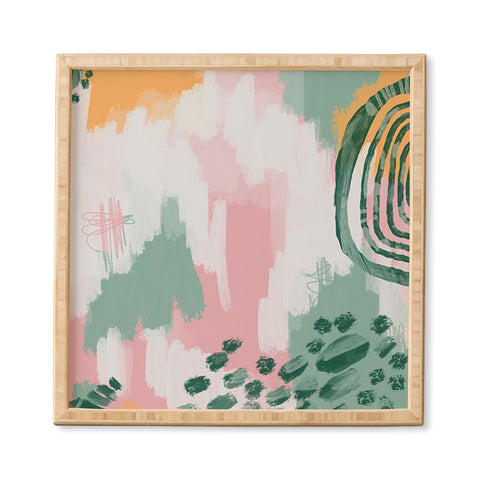 justin shiels Pink In Abstract Framed Wall Art
