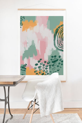 justin shiels Pink In Abstract Art Print And Hanger