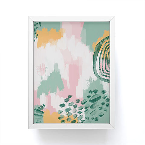 justin shiels Pink In Abstract Framed Mini Art Print