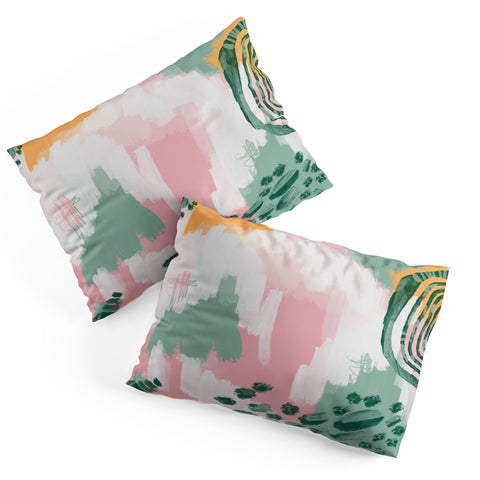 justin shiels Pink In Abstract Pillow Shams