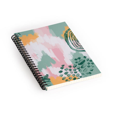 justin shiels Pink In Abstract Spiral Notebook