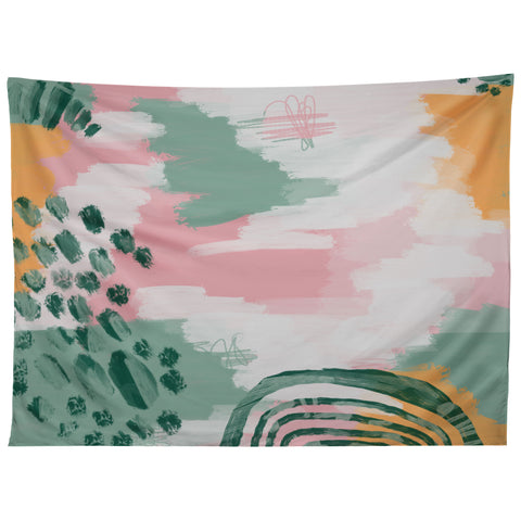 justin shiels Pink In Abstract Tapestry