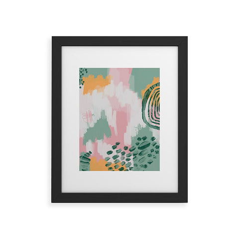 justin shiels Pink In Abstract Framed Art Print