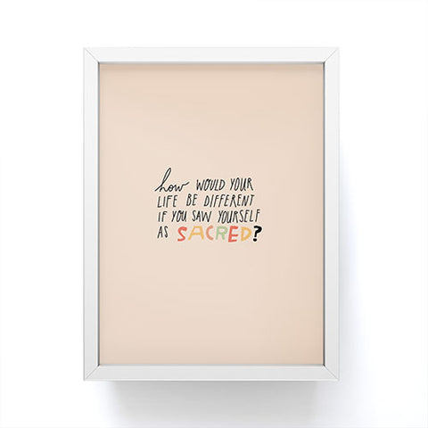 justin shiels Sacred Framed Mini Art Print