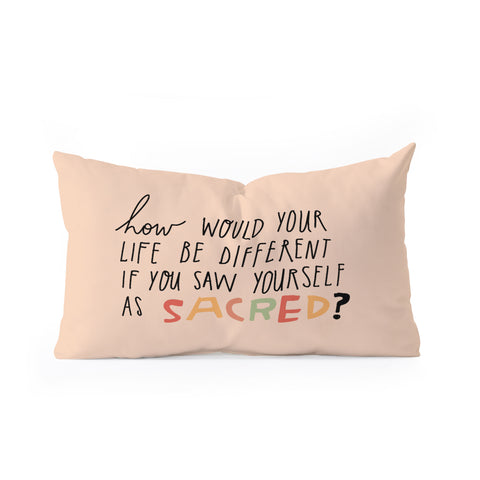 justin shiels Sacred Oblong Throw Pillow