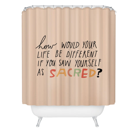 justin shiels Sacred Shower Curtain