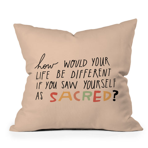 justin shiels Sacred Throw Pillow