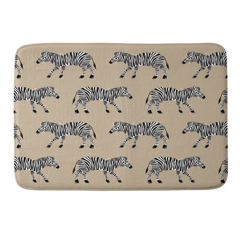 justin shiels Zebra I Memory Foam Bath Mat
