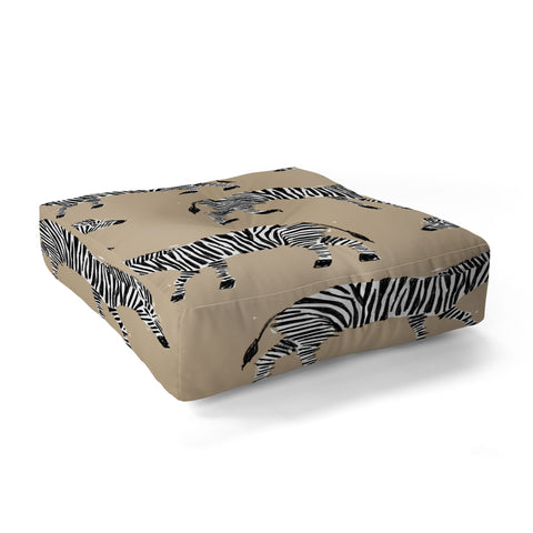 justin shiels Zebra I Floor Pillow Square