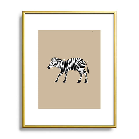 justin shiels Zebra I Metal Framed Art Print