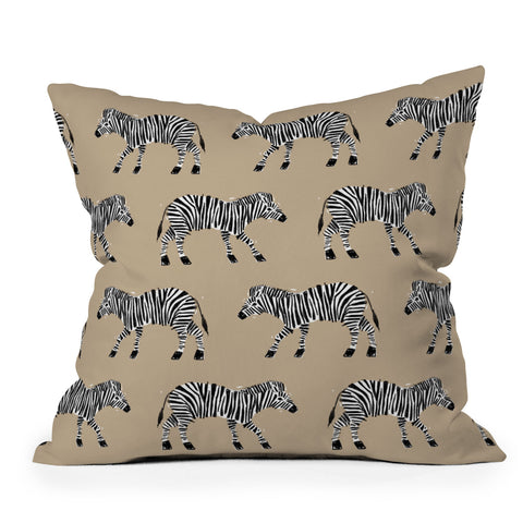 justin shiels Zebra I Outdoor Throw Pillow