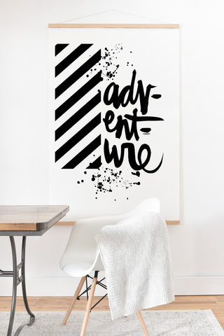 Kal Barteski ADVENTURE bw Art Print And Hanger