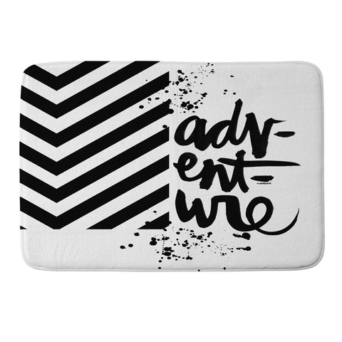 Kal Barteski ADVENTURE bw Memory Foam Bath Mat