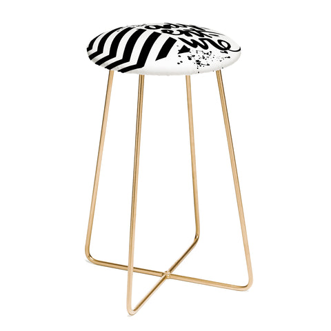 Kal Barteski ADVENTURE bw Counter Stool
