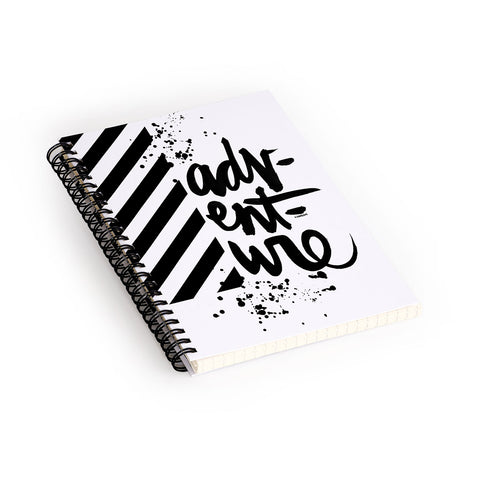 Kal Barteski ADVENTURE bw Spiral Notebook