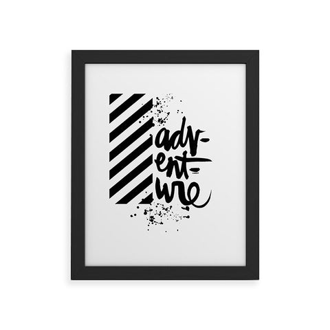 Kal Barteski ADVENTURE bw Framed Art Print