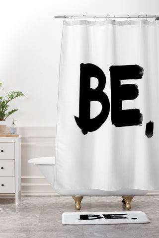 Kal Barteski BE BW Shower Curtain And Mat